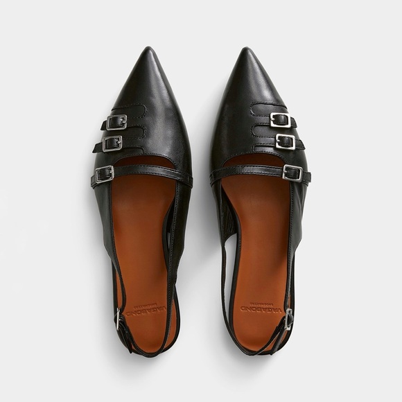 Vagabond Shoes - 🌟 HOST PICK 🌟 🖤 Vagabond Hermine Slingback Pointed Flats w/ Silver Buckles 🖤